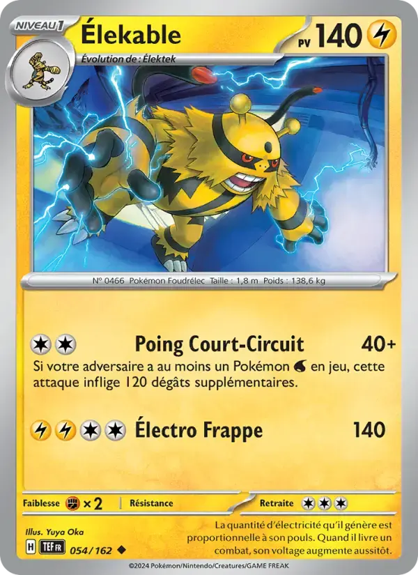 Carte Pokémon Élekable #054 — Forces Temporelles