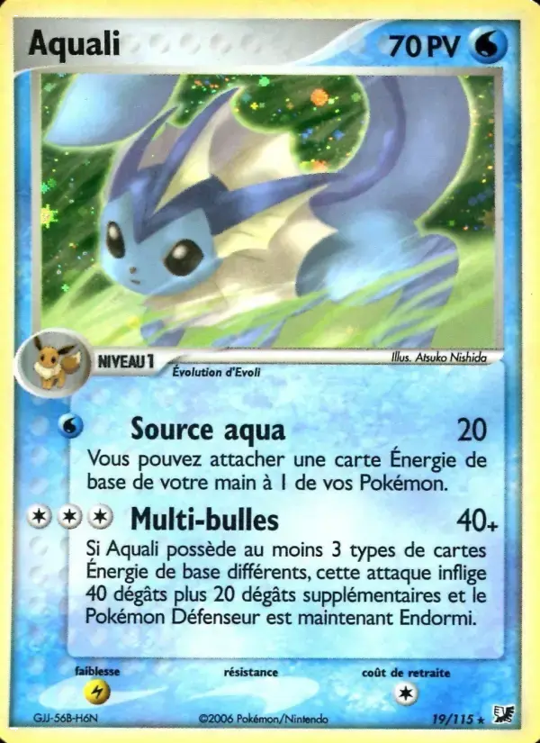 Carte Pokémon Aquali #19 — Forces Cachées