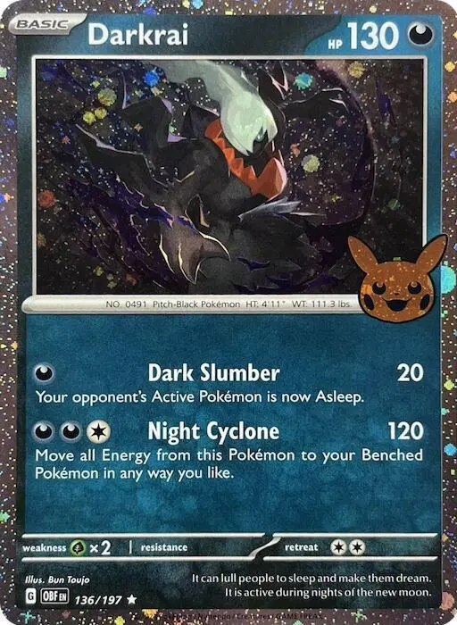 Darkrai (Cosmos Holo) #136 — Trick or Trade BOOster Bundle 2024
