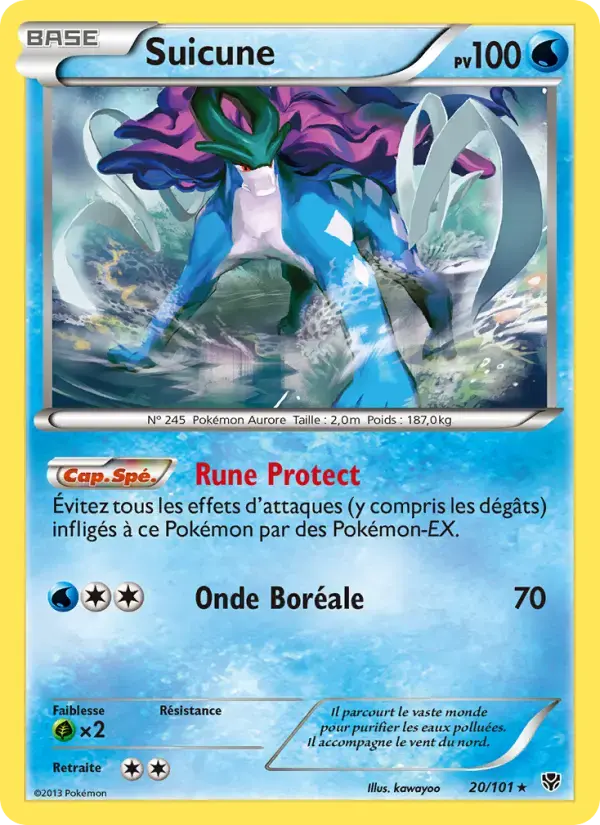 Carte Pokémon Suicune #20 — Explosion Plasma