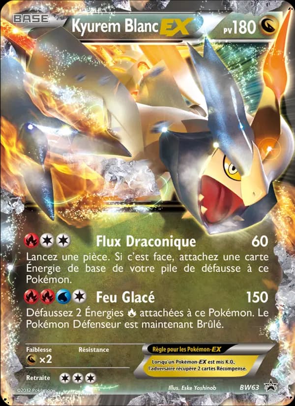 Carte Pokémon Kyurem Blanc ex #BW63 — Promos Noir et Blanc