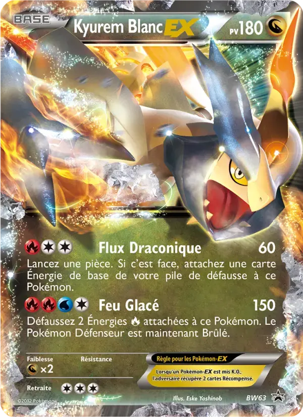 Carte Pokémon Kyurem Blanc ex #BW63 — Promos Noir et Blanc