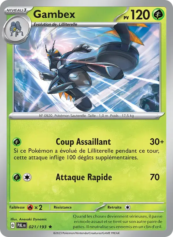 Carte Pokémon Gambex #021 — Évolutions à Paldea