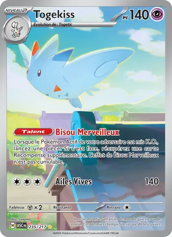 Carte Pokémon Togekiss #235 — Héros Transcendants