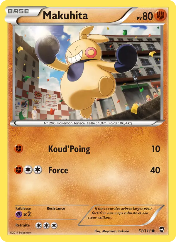 Carte Pokémon Makuhita #51 — Poings Furieux
