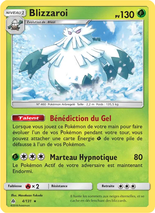 Carte Pokémon Blizzaroi #4 — Lumière Interdite
