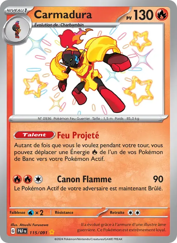 Carte Pokémon Carmadura #115 — Destinées de Paldea