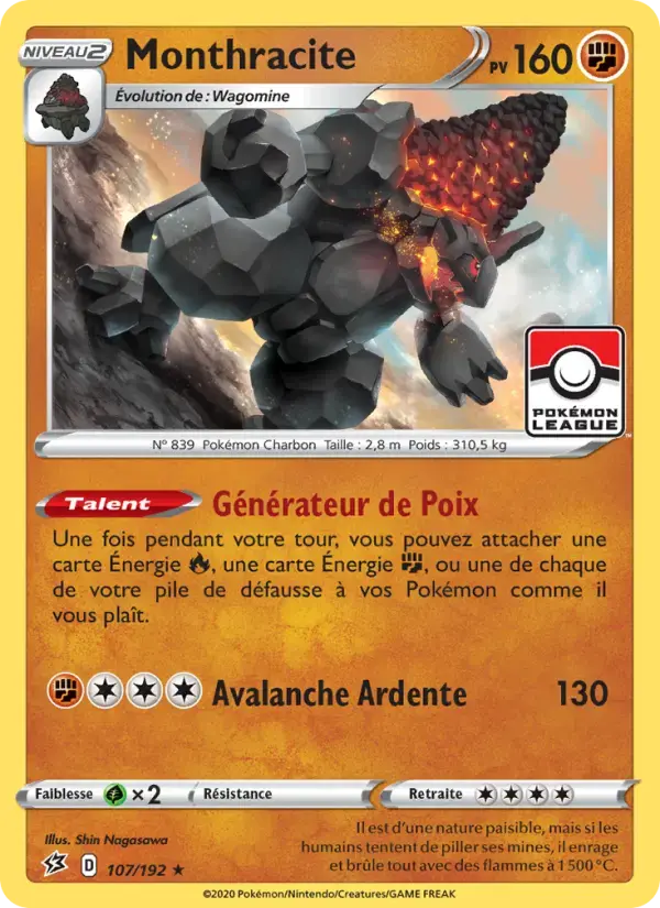 Carte Pokémon Monthracite #107 — Clash des Rebelles