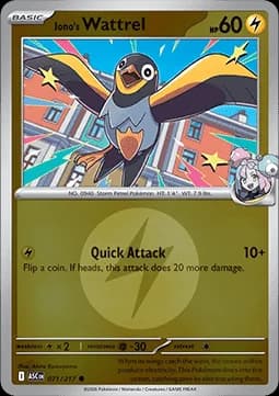 Iono's Wattrel #071 Non Holo — Ascended Heroes