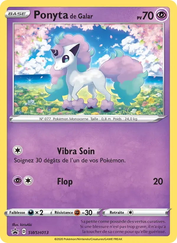 Carte Pokémon Ponyta de Galar #SWSH013 — Promos Épée et Bouclier