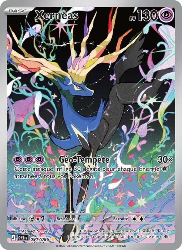Carte Pokémon Xerneas #091 — Chaos Ascendant