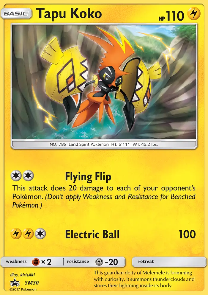Carte Pokémon Tokorico #SM30 — Promos Soleil et Lune