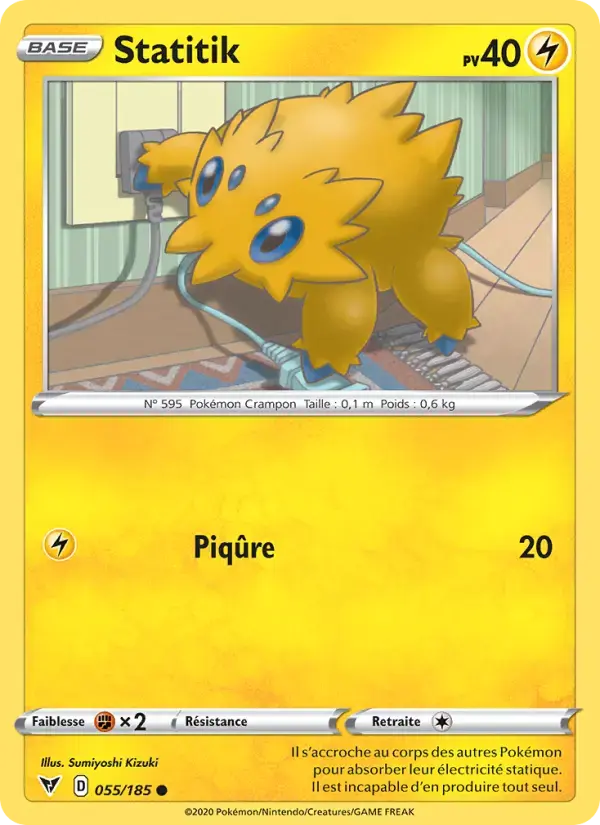 Carte Pokémon Statitik #55 — Voltage Éclatant
