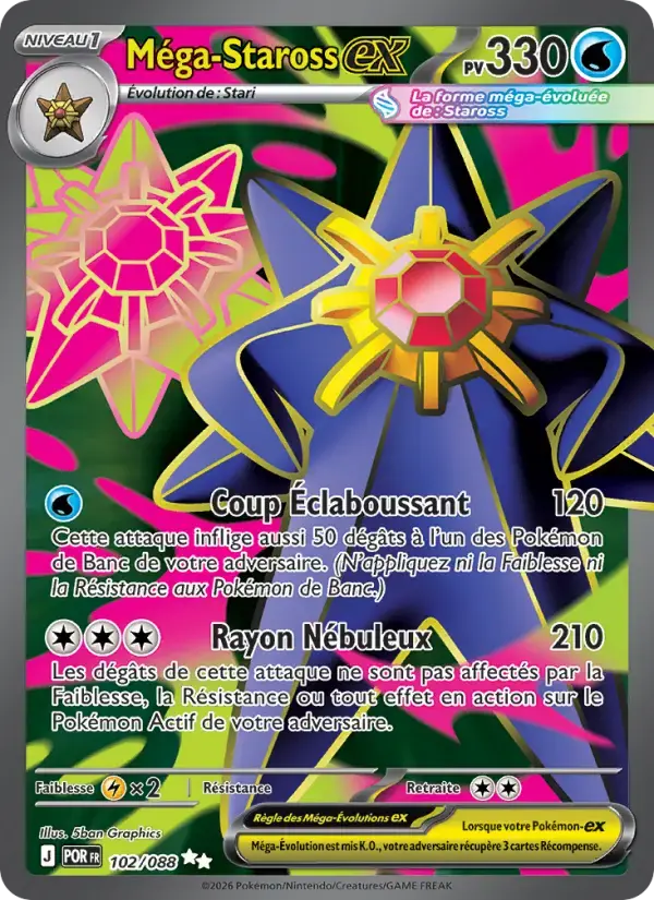 Carte Pokémon Méga-Staross-ex #102 — Équilibre Parfait