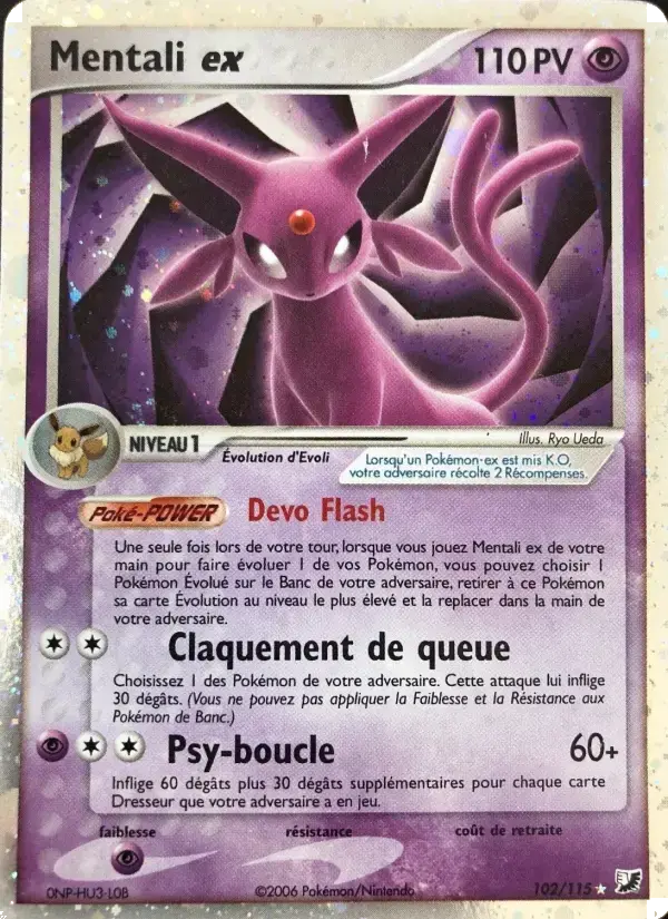 Carte Pokémon Mentali ex #102 — Forces Cachées