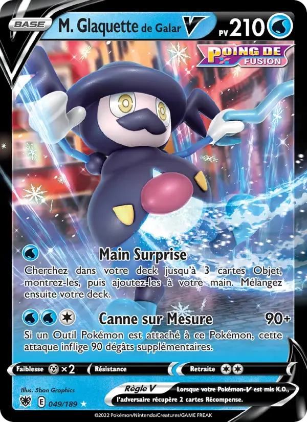 Carte Pokémon M. Glaquette de Galar V #049 — Astres Radieux