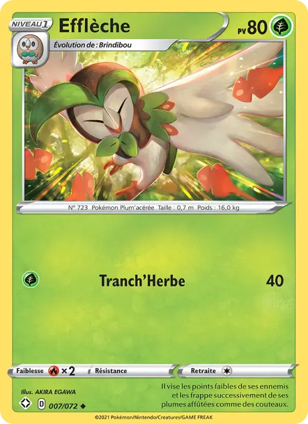 Carte Pokémon Efflèche #7 — Destinées Radieuses