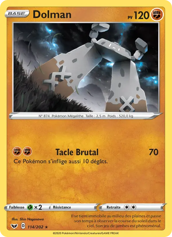 Carte Pokémon Dolman #114 — Épée et Bouclier