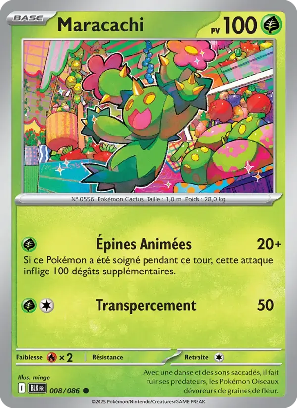 Carte Pokémon Maracachi #008 — Foudre Noire