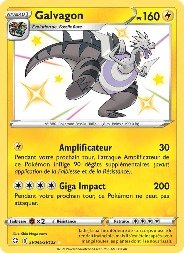Carte Pokémon Galvagon #SV045 — Destinées Radieuses