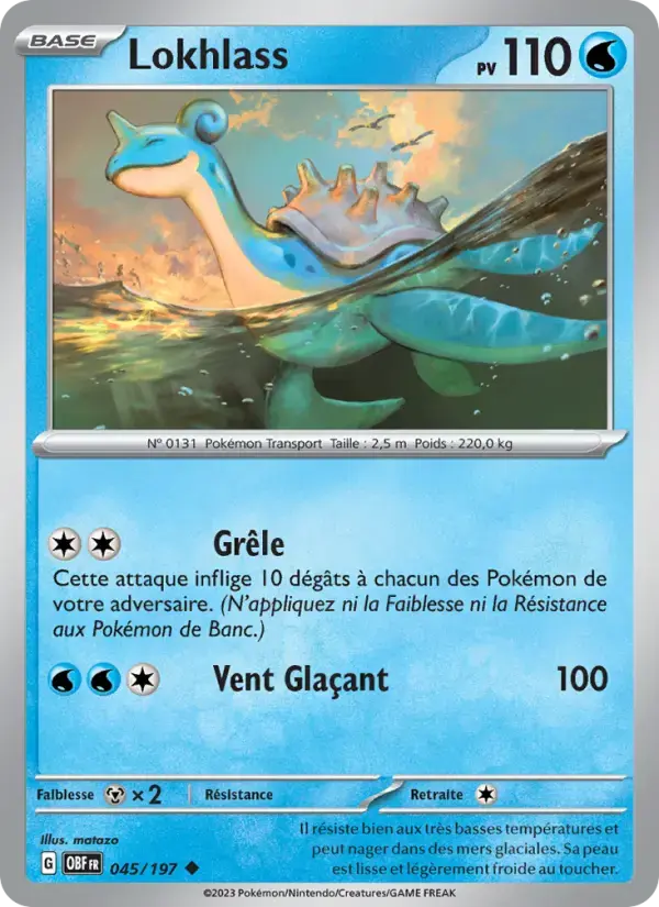 Carte Pokémon Lokhlass #045 — Flammes Obsidiennes
