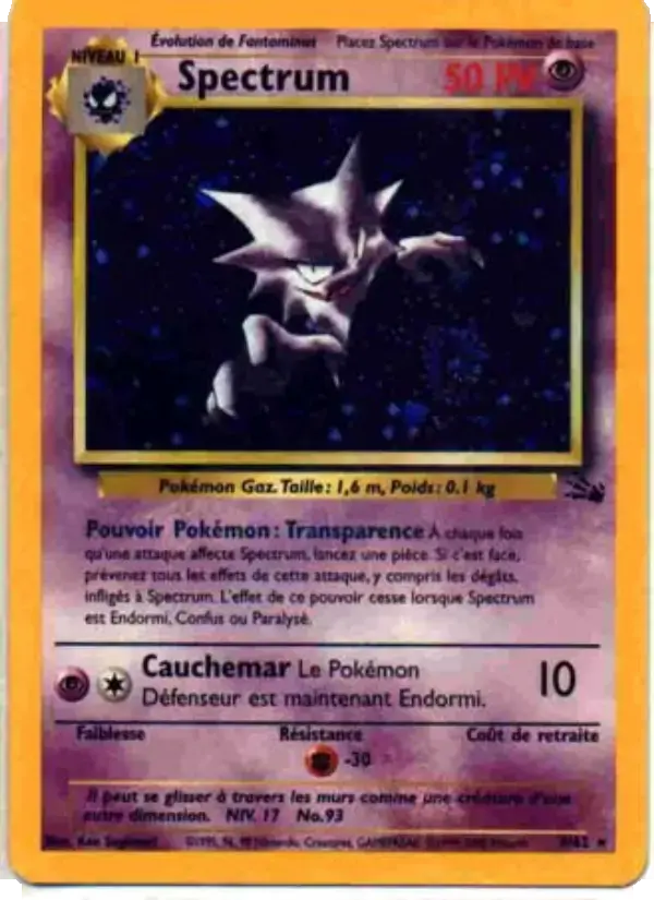 Carte Pokémon Spectrum #6 — Fossile