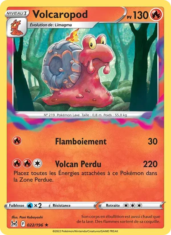 Carte Pokémon Volcaropod #022 — Origine Perdue