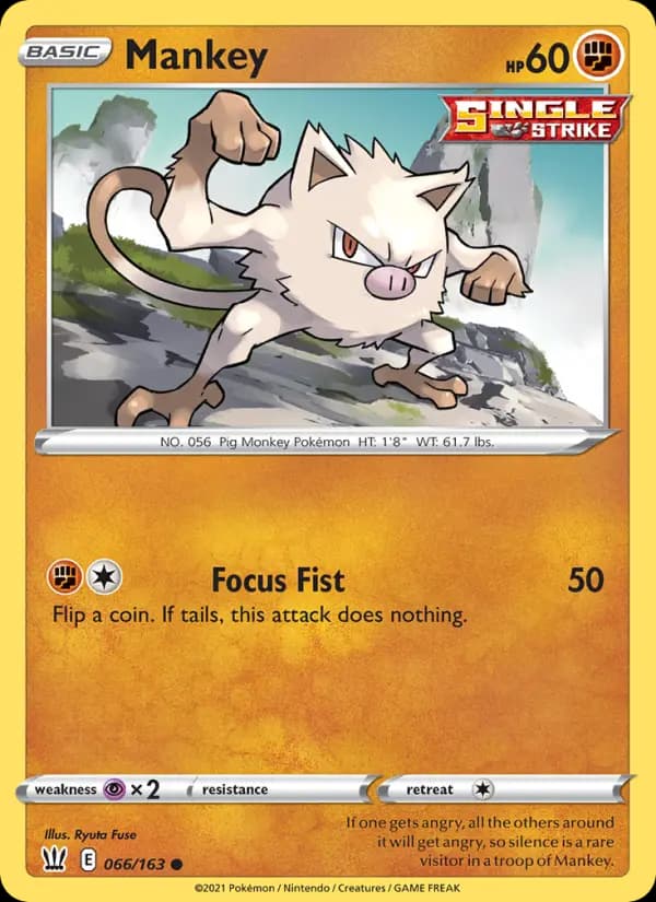 Mankey #66 — Battle Styles