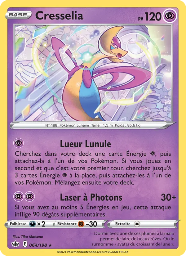 Carte Pokémon Cresselia #64 — Règne de Glace
