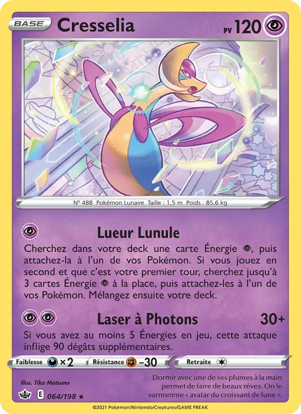Carte Pokémon Cresselia #64 — Règne de Glace