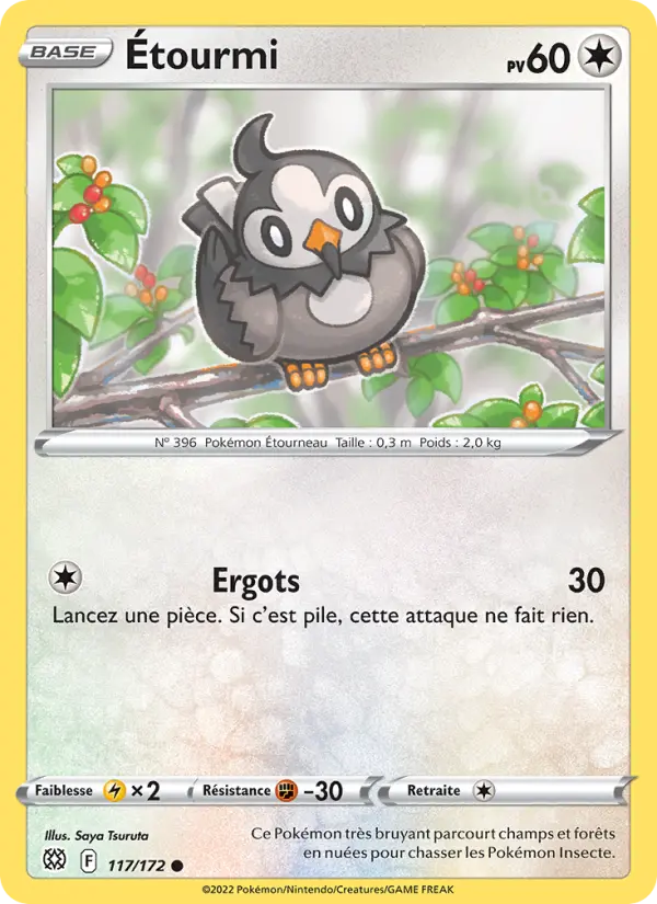 Carte Pokémon Étourmi #117 — Stars Étincelantes