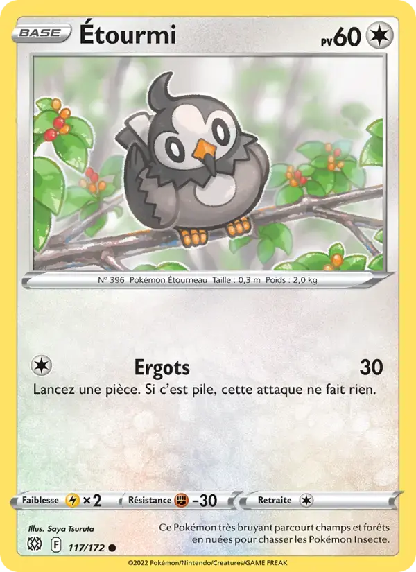 Carte Pokémon Étourmi #117 — Stars Étincelantes