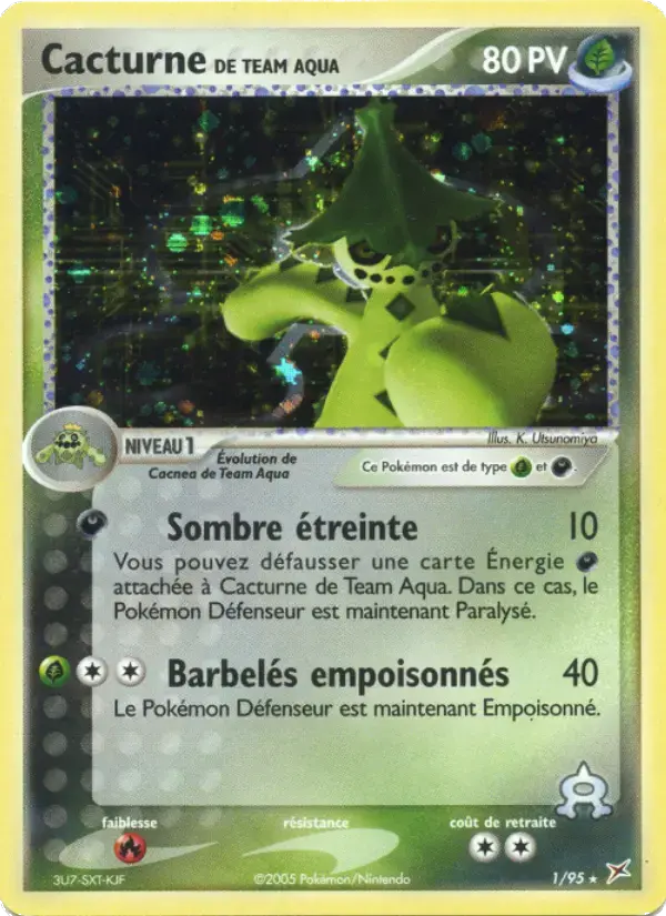 Carte Pokémon Cacturne de Team Aqua #1 — Team Magma vs Team Aqua