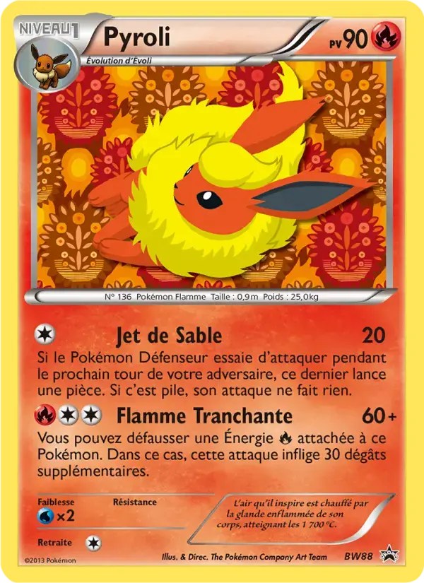 Carte Pokémon Pyroli #BW88 — Promos Noir et Blanc