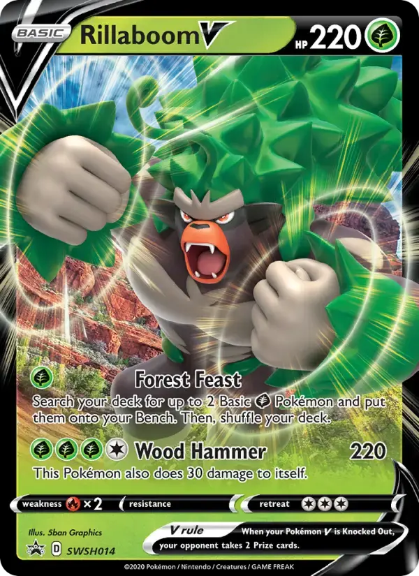 Rillaboom V #SWSH014 — Sword & Shield Promos