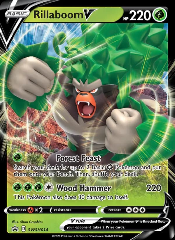 Rillaboom V #SWSH014 — Sword & Shield Promos