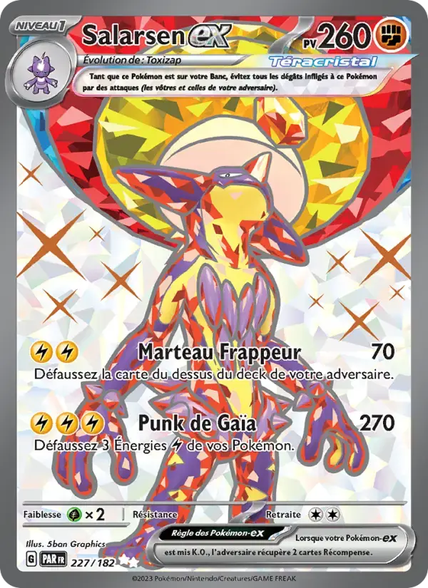 Carte Pokémon Salarsen-ex #227 — Faille Paradoxe
