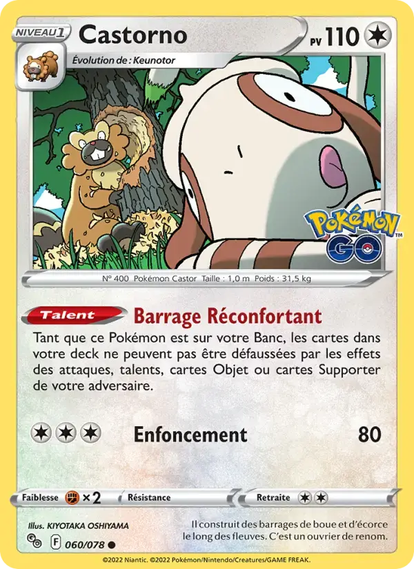 Carte Pokémon Castorno #060 — Pokémon GO