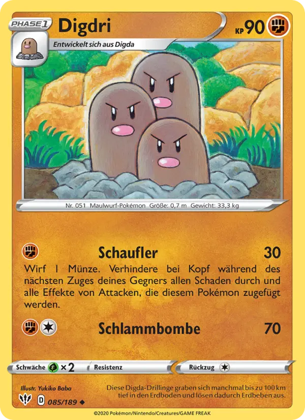 Carte Pokémon Triopikeur #85 — Ténèbres Embrasées