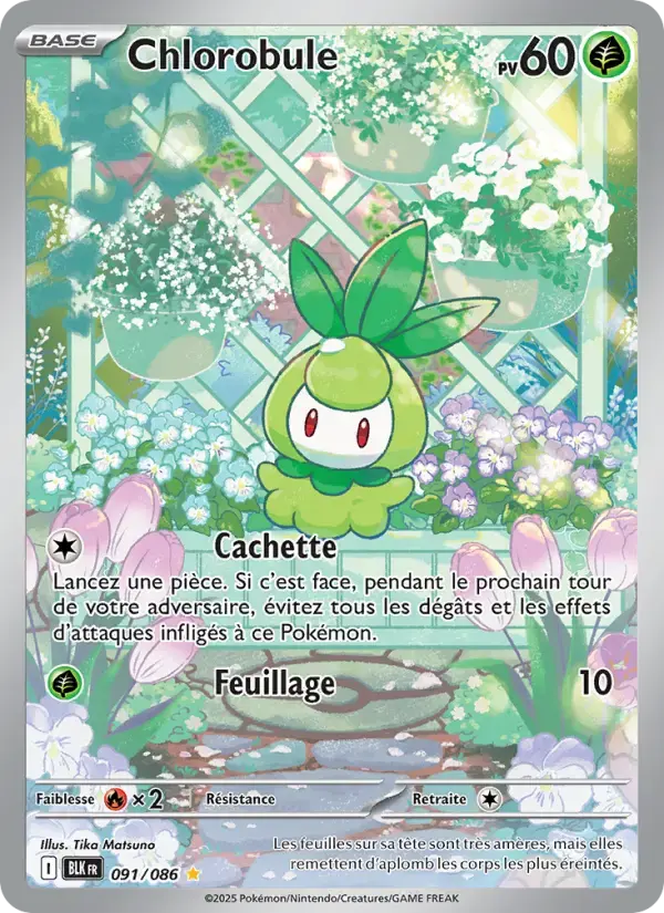 Carte Pokémon Chlorobule #091 — Foudre Noire