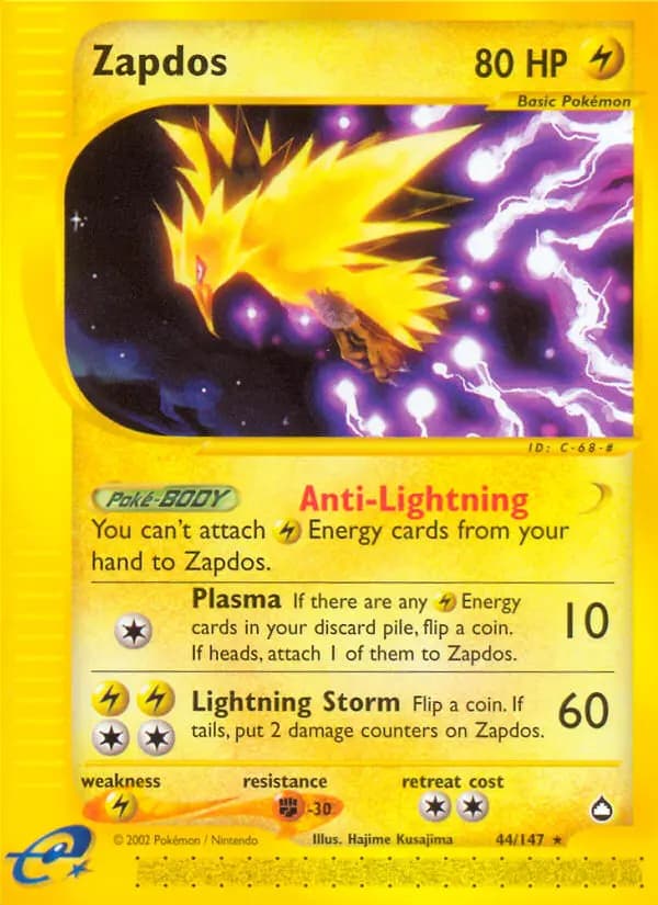 Zapdos #44 — Aquapolis