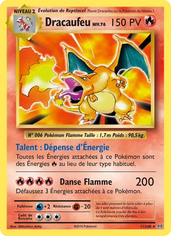 Carte Pokémon Dracaufeu #11 — Évolutions XY