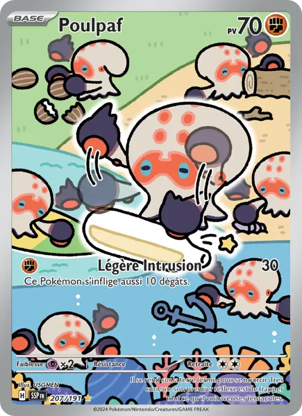 Carte Pokémon Poulpaf #207 — Étincelles Déferlantes