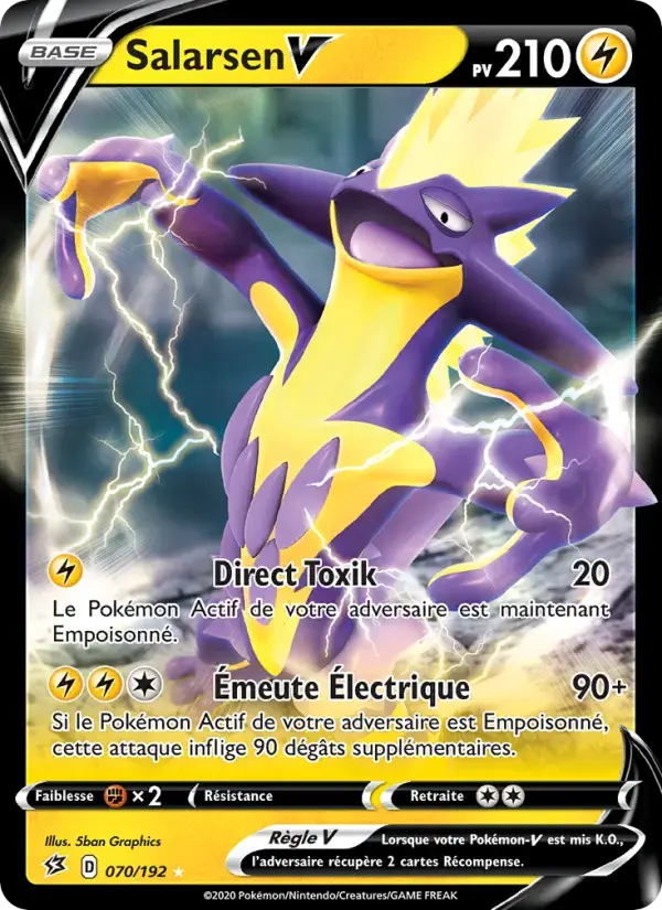 Carte Pokémon Salarsen V #70 — Clash des Rebelles