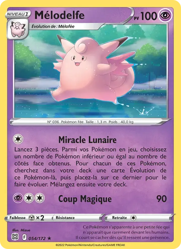 Carte Pokémon Mélodelfe #054 — Stars Étincelantes