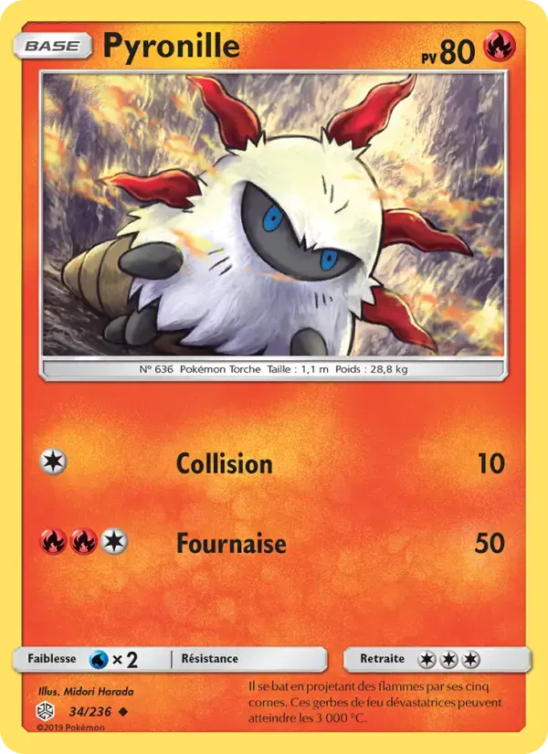 Carte Pokémon Pyronille #34 — Éclipse Cosmique