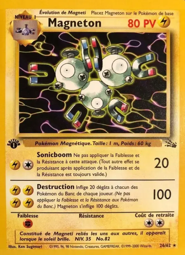 Carte Pokémon Magneton #26 — Fossile