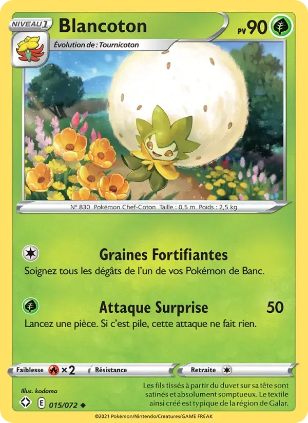 Carte Pokémon Blancoton #15 — Destinées Radieuses