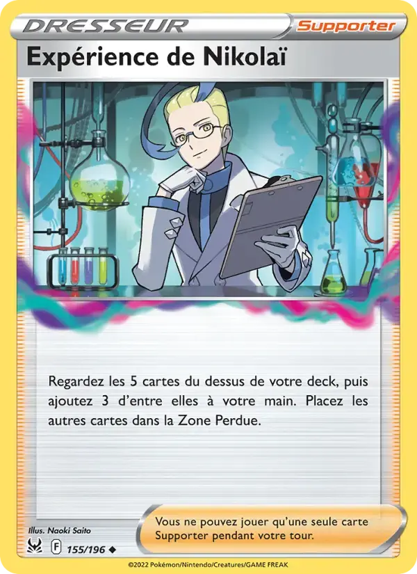 Carte Pokémon Expérience de Nikolaï #155 — Origine Perdue