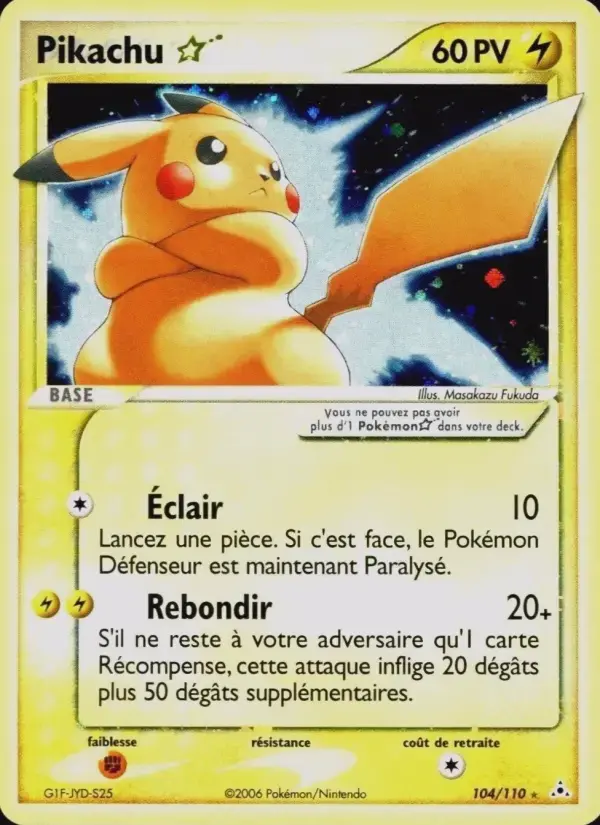 Carte Pokémon Pikachu ☆ #104 — Fantômes Holon
